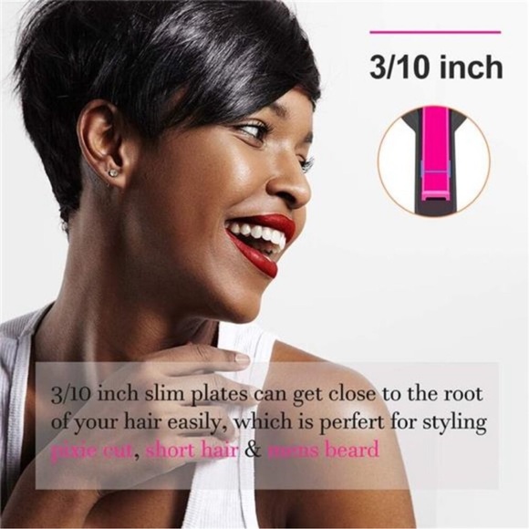 Pencil Flat Iron, Small Flat Irons for Short Hair, Beard and Pixie Cut,3/10 Inch - Picture 5 of 7